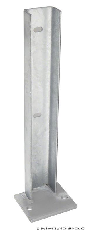 Gabionen Fußplatte, Zink 120x100x10 mm, Höhe 460 mm 