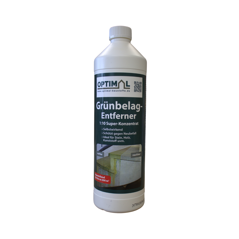 OPTIMAL Grünbelag-Entferner 1 Liter Flasche (Konzentrat) OPTIMAL Grünbelag-Entferner 1 Liter Flasche (Konzentrat)