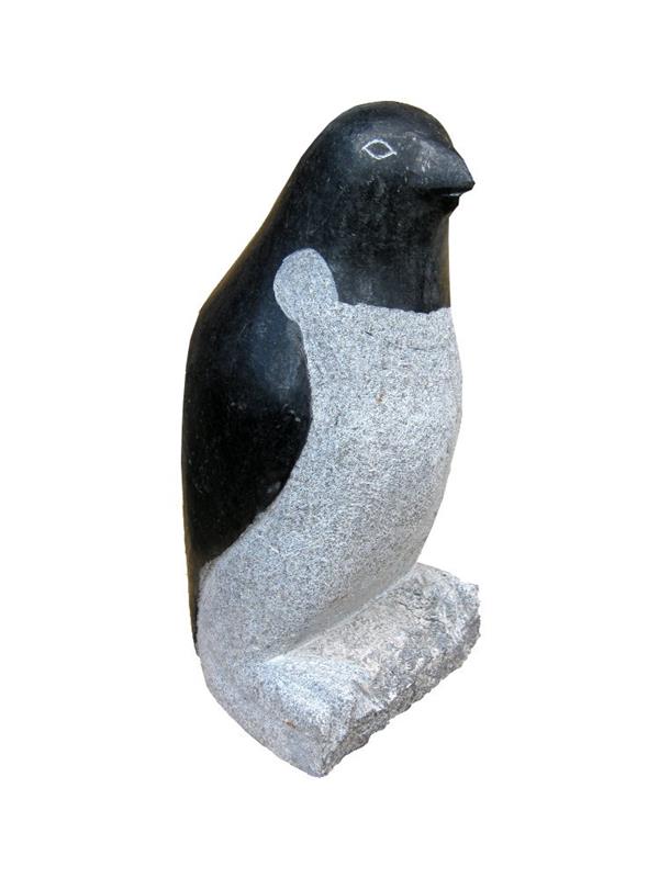 Granitfigur Pinguin schwarz – Höhe ca. 20 cm – teilweise poliert