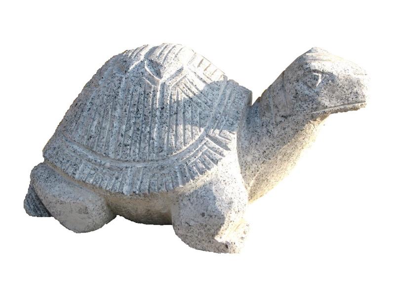 Granitfigur Schildkröte hellgrau – mittel – Länge ca. 20 cm