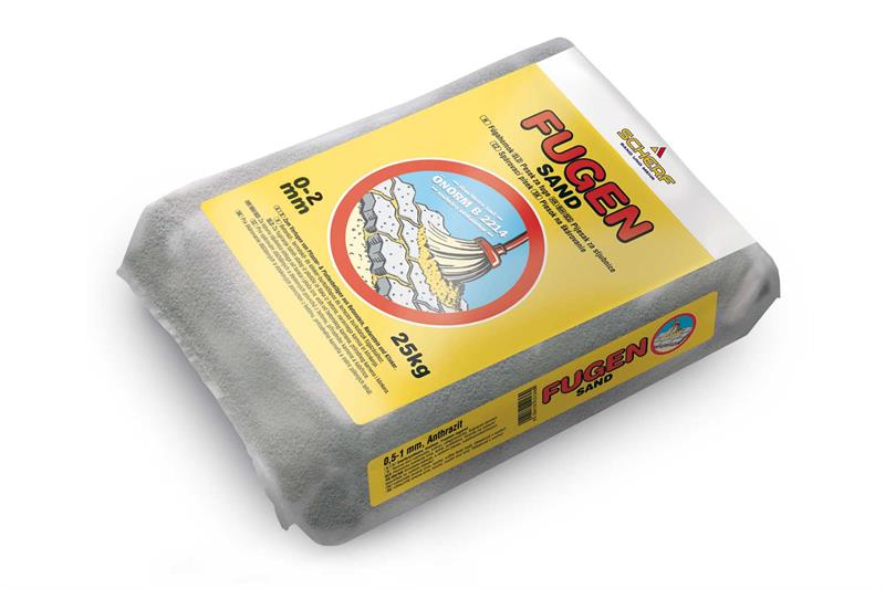 Fugensand anthrazit, Edelbrechkorn 0- 2mm, trocken in PE Sack a 25kg Fugensand anthrazit, Edelbrechkorn 0- 2mm, trocken in PE Sack a 25kg