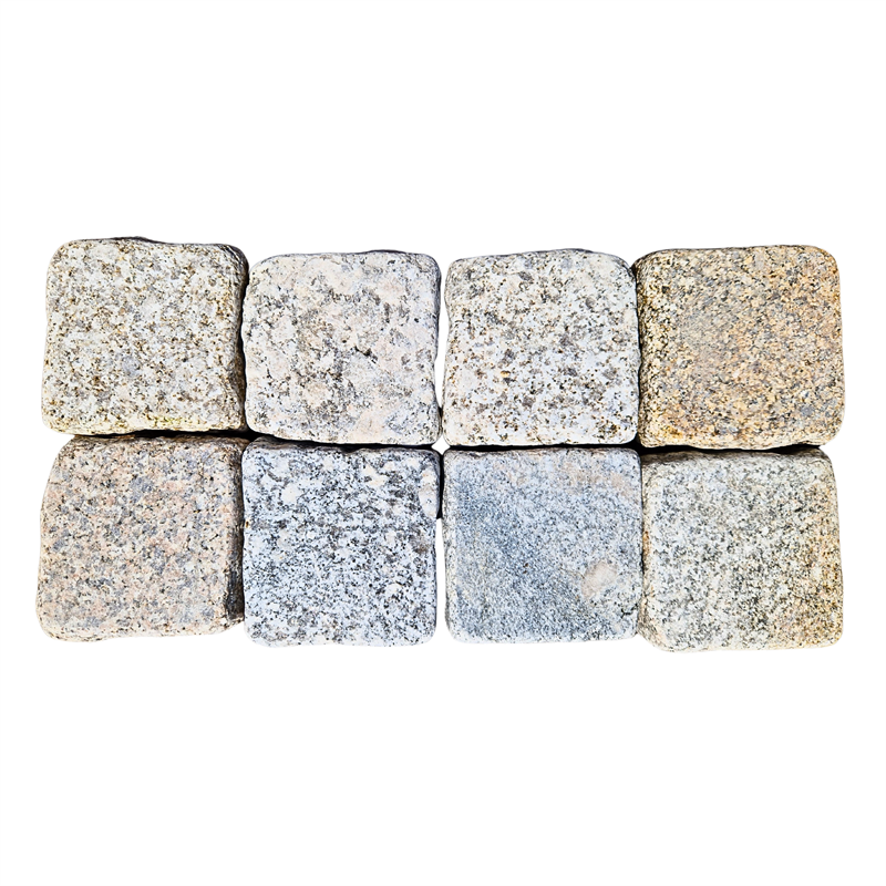 Granit Histora Pur Pflaster – getrommelt, ca. 9 × 9 × 4 cm