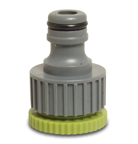 Flotide Kupplung PVC-U 3/4 - 1" Innengewinde x Klickstecker Grau/Grün