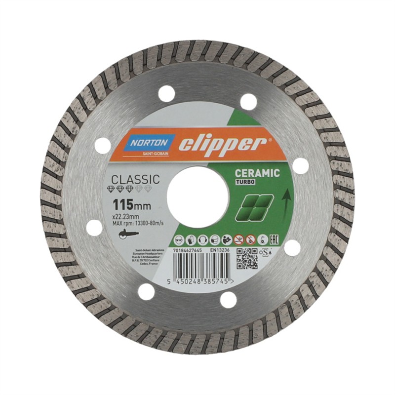 Norton Clipper Trennscheibe CLASSIC Ceramic Turbo 115 mm x 22,23