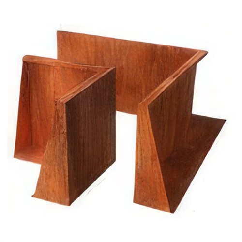 Erdstützwand Innenecke Cortenstahl, verschieden Größen