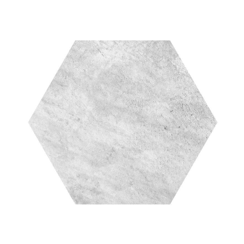 Keramik Trittstein STONE GRES Esagono Quarzite Bianca  – sechseckig – 60x52x2 cm  Keramik Trittstein STONE GRES Esagono Quarzite Bianca  – sechseckig – 60x52x2 cm