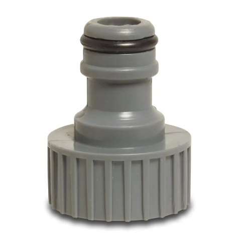 Flotide Hahnanschluss PVC-U 3/4" Innengewinde x Klickstecker Grau