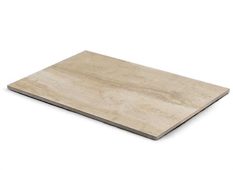 Keramikfliese 1 cm für INNEN, Duomo Travertino Beige, R10, 30x60x1cm