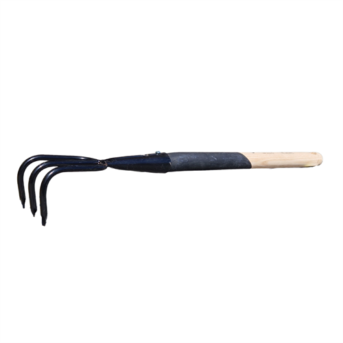 Kleingrubber aus Stahl – 3 Zinken – 45 cm – für Hochbeet & Pflanzkasten