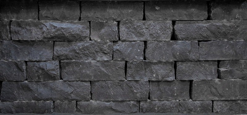 Basalt Mauersteine Herkunft Deutschland - gesägt und gespalten