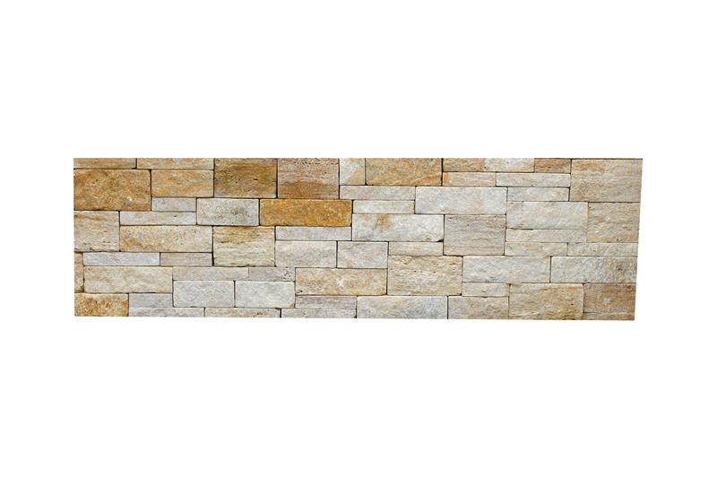 Travertin Mauersteine Giallo – Stoß- und Lagerfugen gesägt, getrommelt Travertin Mauersteine Giallo – Stoß- und Lagerfugen gesägt, getrommelt